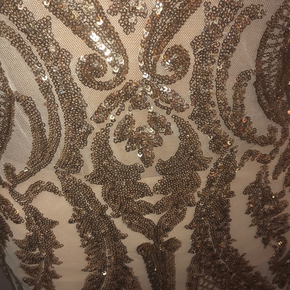 Gold, Calcy sequin mesh Dress - Picture 2 of 3